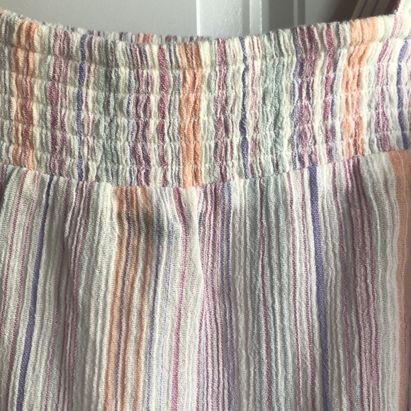 Cotton Gauze Square Neck Smocked Blouse - Picture 7 of 7